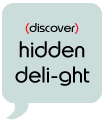 slate quote with words '(discover) hidden deli-ght' in TS font