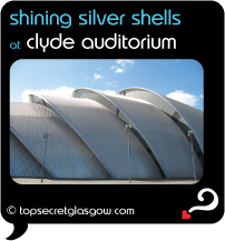 black speech bubble with exterior of distinctive armadillo shape, caption: shining silver shells