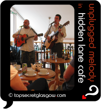 glasgow hidden lane cafe unplugged melody