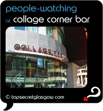 glasgow collage corner bar people watching