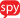 Small quote bubble in red showing the word spy in white